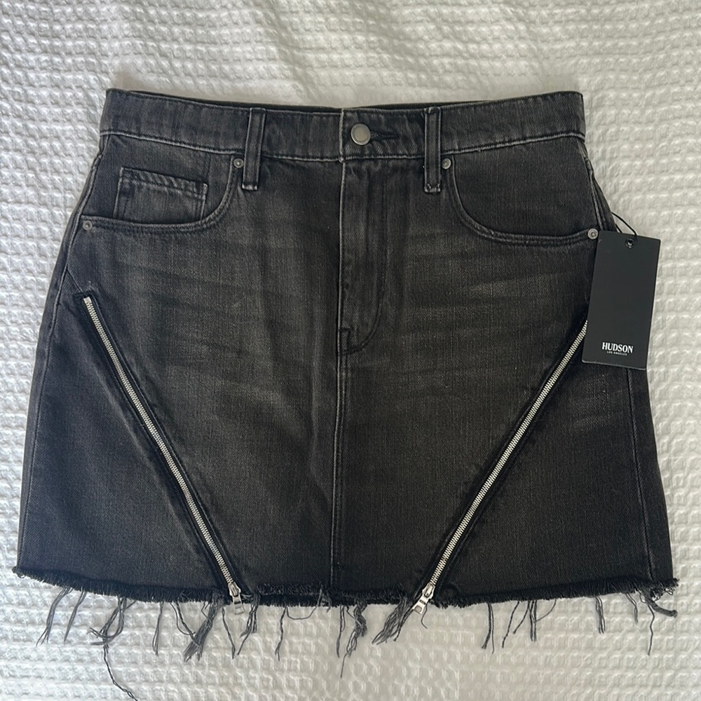 Hudson Jeans Black Denim Skirt